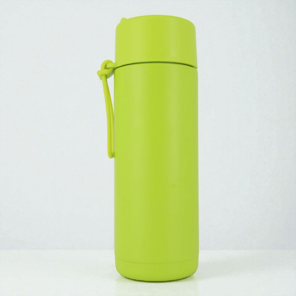 Alpha Kids Stainless Drink Bottle – 600 ml | Leakproof Kids Bottle for School (Lime Green) - Alpha Bottle