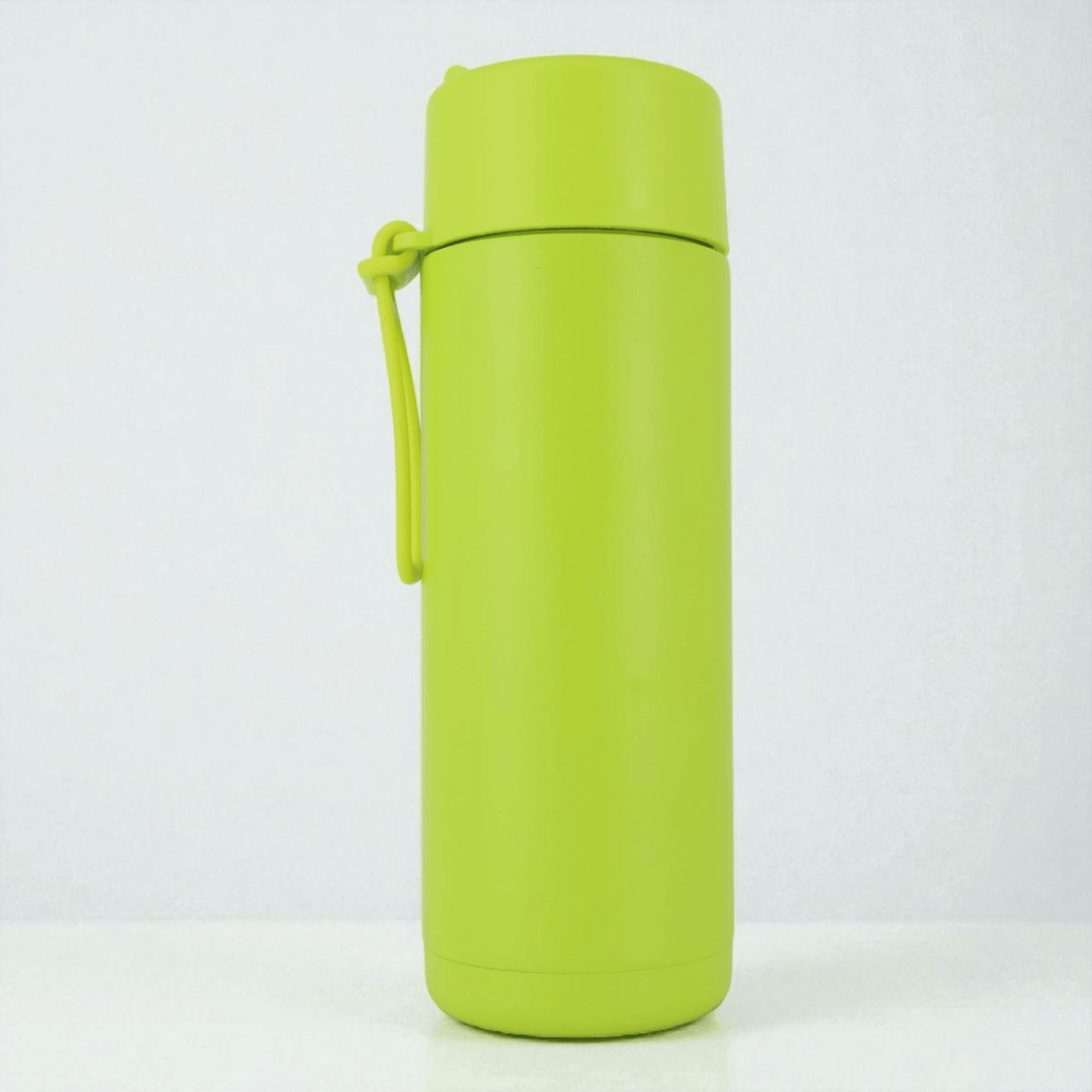 Alpha Kids Stainless Drink Bottle – 600 ml | Leakproof Kids Bottle for School (Lime Green) - Alpha Bottle