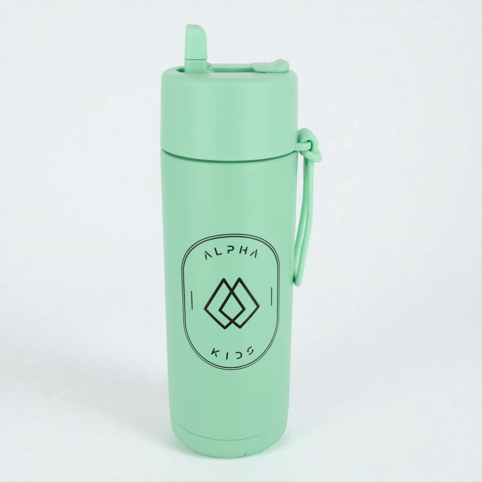 Alpha Kids Stainless Drink Bottle – 600 ml | Leakproof Kids Bottle for School (Mint Green) - Alpha Bottle