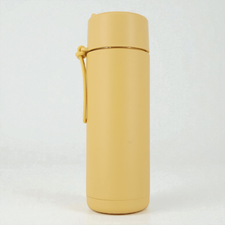 Alpha Kids Stainless Drink Bottle – 600 ml | Leakproof Kids Bottle for School (Mustard) - Alpha Bottle