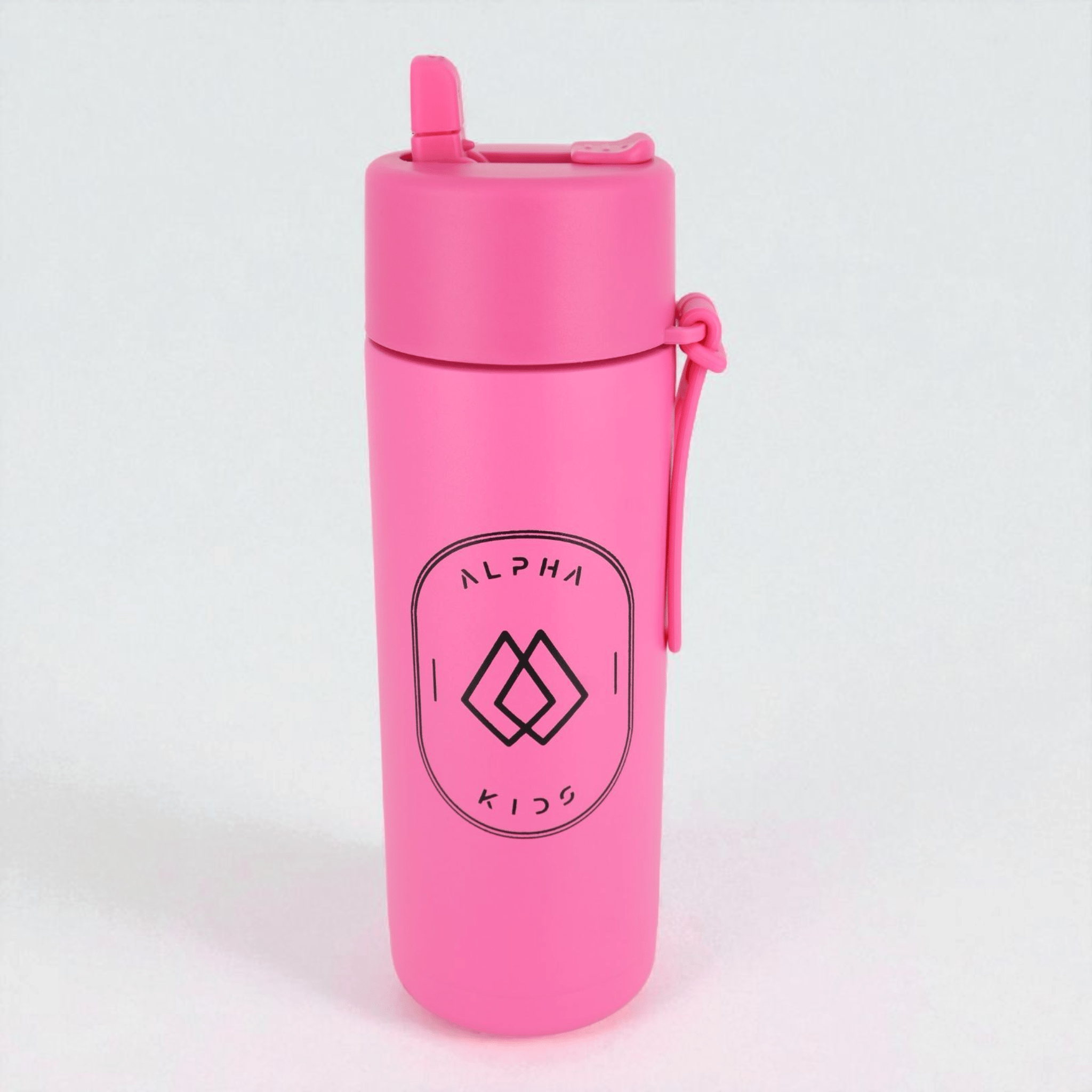 Alpha Kids Stainless Drink Bottle – 600 ml | Leakproof Kids Bottle for School (Pink) - Alpha Bottle