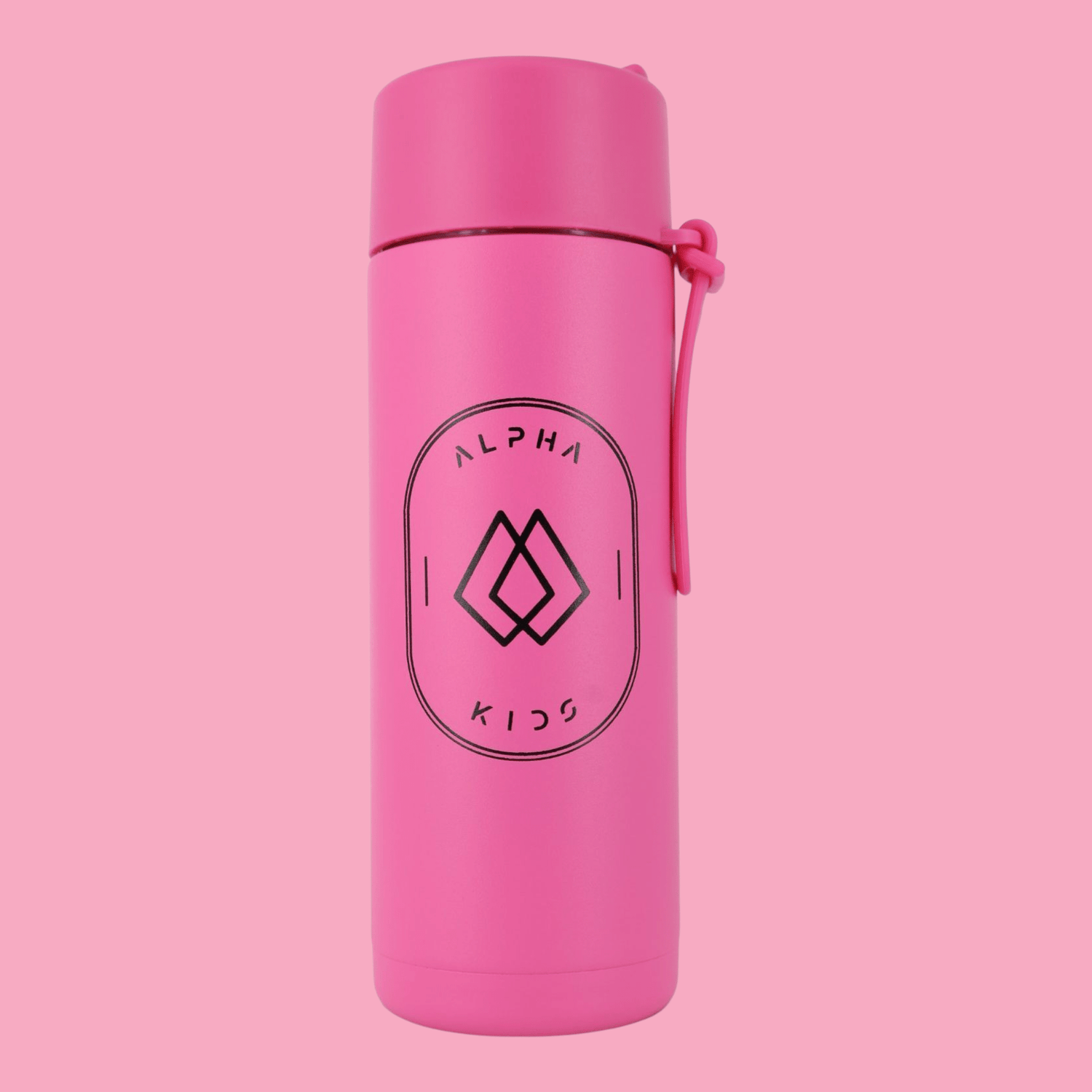 Alpha Kids Stainless Drink Bottle – 600 ml | Leakproof Kids Bottle for School (Pink) - Alpha Bottle