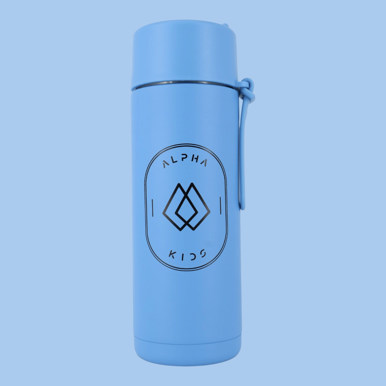 Alpha Kids Stainless Drink Bottle – 600 ml | Leakproof Kids Bottle for School (Sky blue) - Alpha Bottle