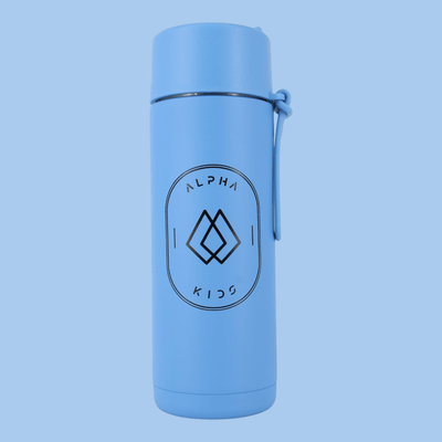 Alpha Kids Stainless Drink Bottle – 600 ml | Leakproof Kids Bottle for School (Sky blue) - Alpha Bottle