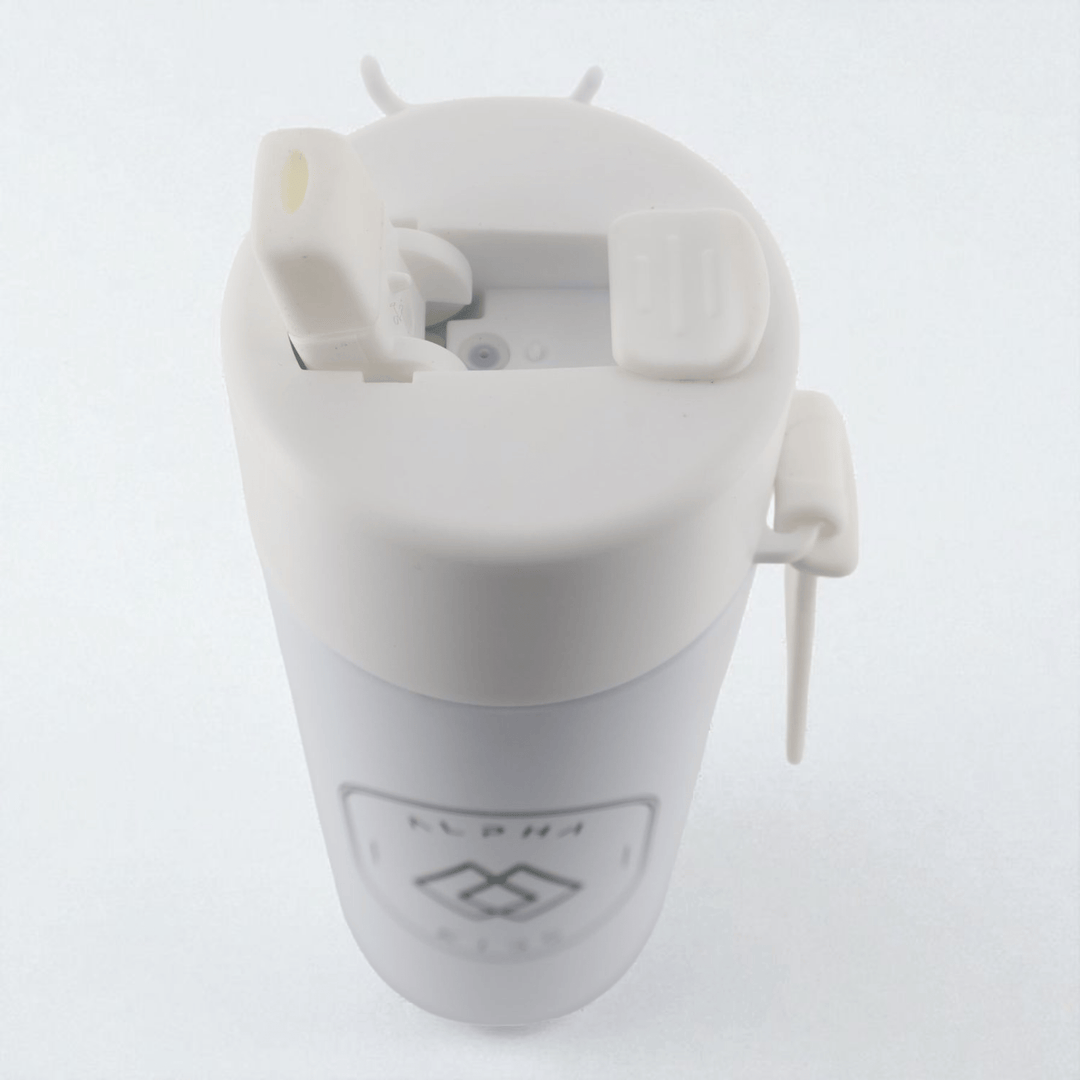 Alpha Kids Stainless Drink Bottle – 600 ml | Leakproof Kids Bottle for School (White) - Alpha Bottle