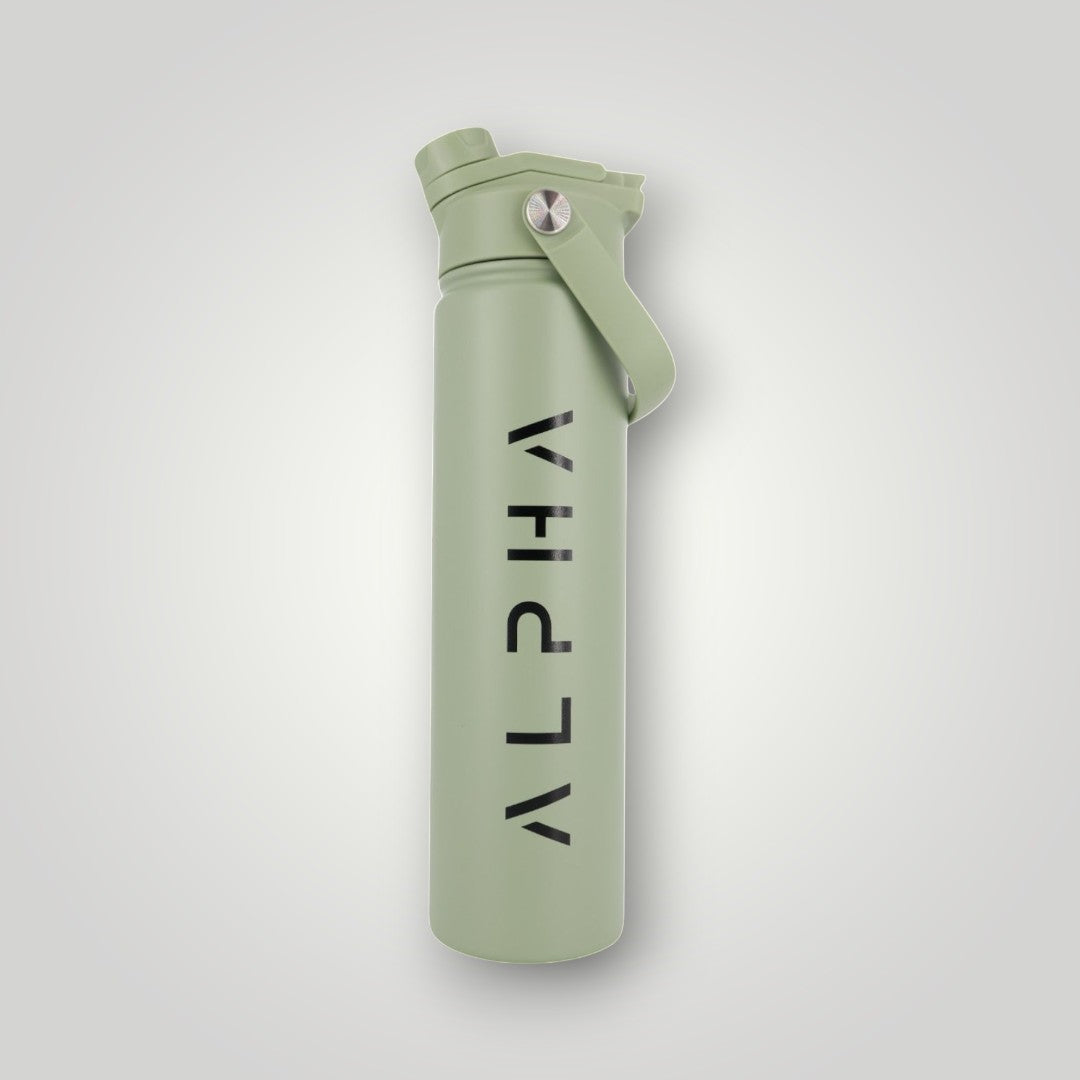 Alpha Bottle 750mL Insulated Water Bottle | Sip & Chug Lid | Olive